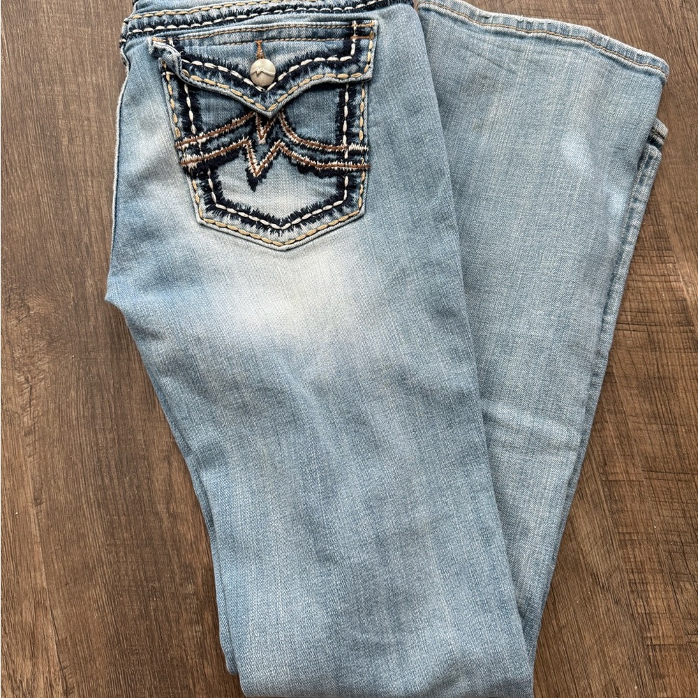 Miss Me Faded Blue Boot Cut Jeans
